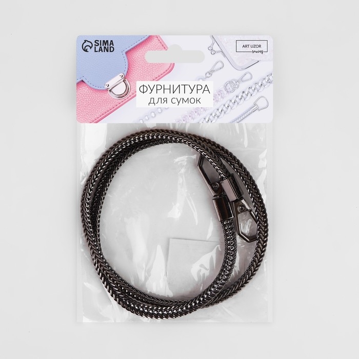 Цепочка для сумки, с карабинами, d = 6 мм, 60 см, цвет никель Цепочка для сумки, с карабинами, d = 6 мм, 60 см, цвет никель