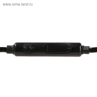 Наушники OXION HS230BK, вакуумные, микрофон, 100 дБ, 16 Ом, 3.5 мм, 1 м, чёрные