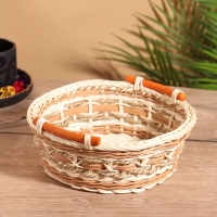 Корзина плетеная 22x22x9 см, ротанг