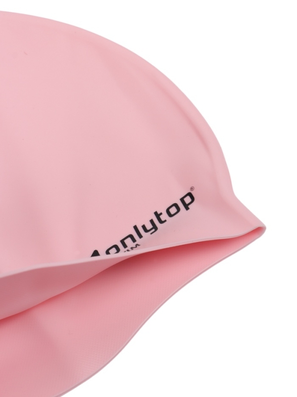 Шапочка для плавания силиконовая 49 гр, цвет розовый