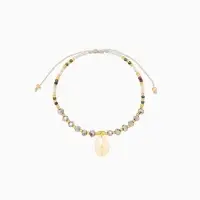 Браслет "Лила" длина 16 см, цв. серый, золотистый