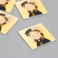 Декор для творчества акрил "Дама в шляпке" 0,2х3,5х3,5 см