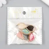 Пуговица пластик для творчества "Каменный листик" МИКС 2,7х1,3х1 см