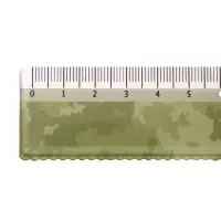 Линейка 20 см HappyGraphix "Военный паттерн", с волнистым краем