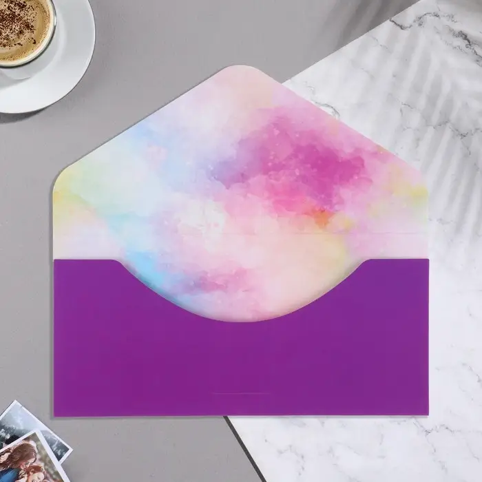 Конверт для денег &laquo;Поздравляем с Днем рождения!&raquo; софт тач, тиснение, 9&times;19 с