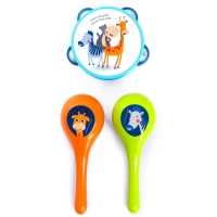 Набор музыкальных инструментов &laquo;Зверята&raquo;, 3 предмета, в пакете