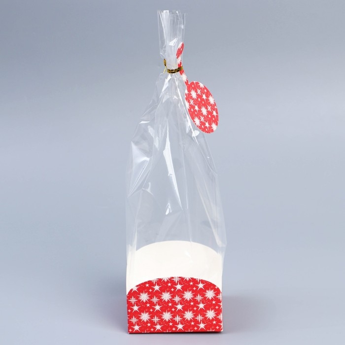 Пакет с коробкой &laquo;Новогодний подарок&raquo;, 9 х 9 х 35 см, Новый год