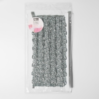 Тесьма декоративная, 12 мм, 10 &plusmn; 1 м, цвет серебряный