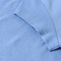 Футболка женская V-образный вырез, цвет т.голубой, размер 48