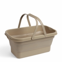 Корзина - столик Maclay 2 в 1, складная, 47 х 28,5 х 23,5 см, стол 45 х 28 х 16 см, бежевая