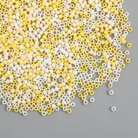 Бисер стекло 11/0 "Меланж жёлтый.  Глянец" 10 гр