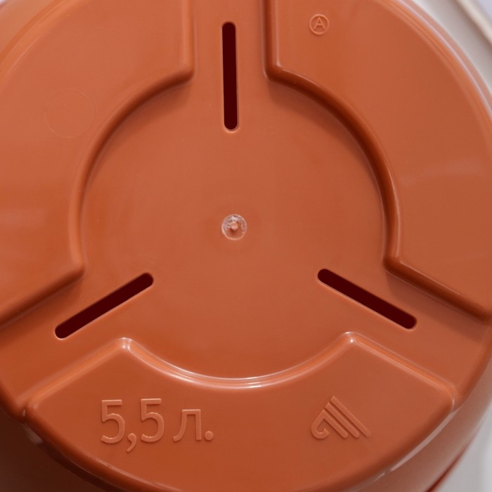 Горшок для цветов с поддоном «Афина», 5,5 л, пластиковый, цвет коричневый Горшок для цветов с поддоном «Афина», 5,5 л, пластиковый, цвет коричневый