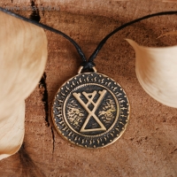 Славянский оберег из ювелирной бронзы &laquo;Жива&raquo; (помогает развить лидерские качества, приносит прибыль и финансовую независимость), 68 см