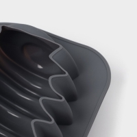 Форма для выпечки и муссовых десертов KONFINETTA &laquo;Грани&raquo;, силикон, 19&times;15,3&times;8,8 см, серая