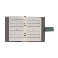 Органайзер на кольцах, А5, с хлястиком, 80л, линия, к/зам, Зеленый