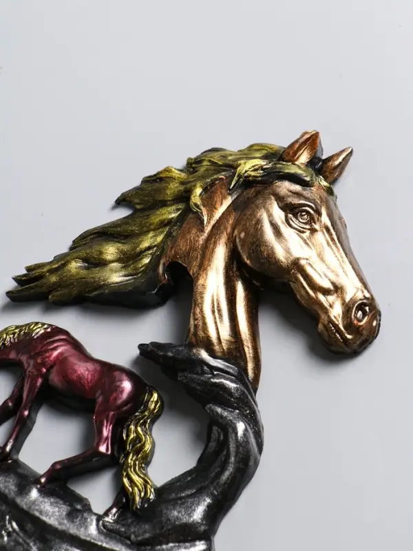 Панно "Лошадь Зорька с жеребенком" 19,5х14х2,5 см