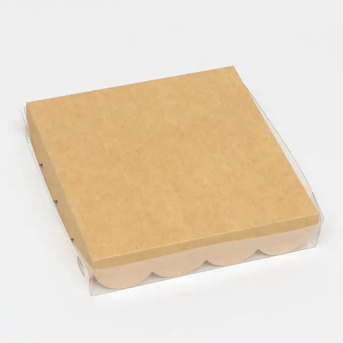 Коробка для печенья, крафт, 15&times;15&times;3 см