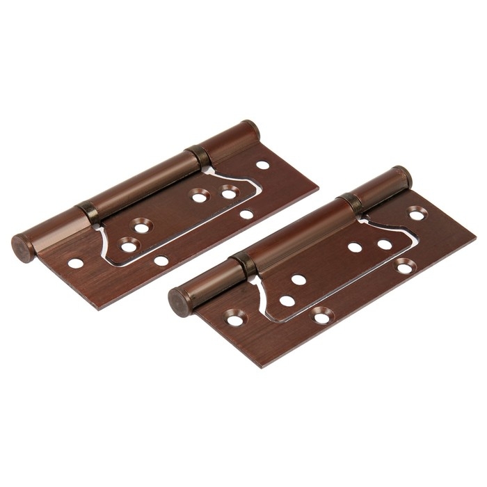 Петля-бабочка ТУНДРА, 120х75х2.0 мм, универсальная, без врезки, цвет медь, 2 шт. Петля-бабочка ТУНДРА, 120х75х2.0 мм, универсальная, без врезки, цвет медь, 2 шт.