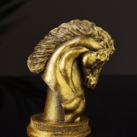 Фигура "Конь " 9х6 см, цвет старое золото