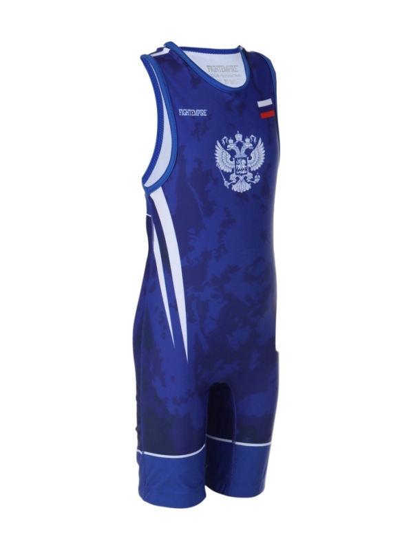 Трико борцовское FIGHT EMPIRE, WT500B, синее, размер 140