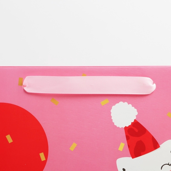 Пакет подарочный ламинированный горизонтальный, упаковка, &laquo;Happy&raquo;, L 40 х 31 х 11,5 см