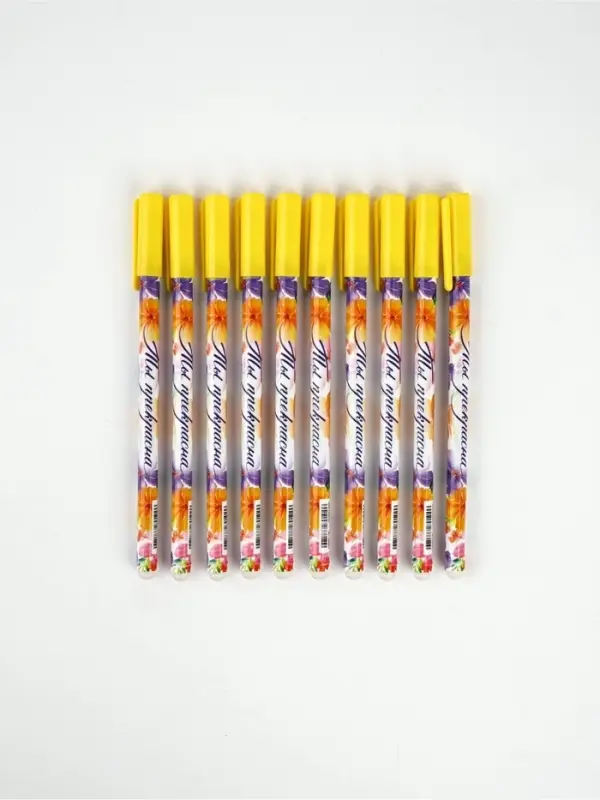 Ручка пластик пиши-стирай с колпачком "Ты прекрасна", синяя паста, гелевая 0,5 мм