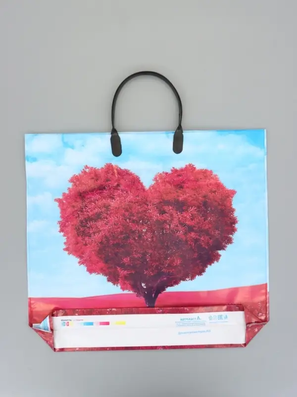 Пакет "В облаках", полиэтиленовый с пластиковой ручкой, 38 х 34 + 3 см, 90 мкм