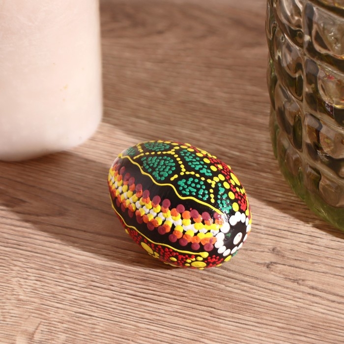 Сувенирный музыкальный инструмент Маракас Сувенирный музыкальный инструмент Маракас "Яйцо с узором - точечная роспись" 7х5х5 см