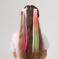 Локон накладной «Единорог», прямой волос, на заколке, 40 см, цвет МИКС Локон накладной «Единорог», прямой волос, на заколке, 40 см, цвет МИКС