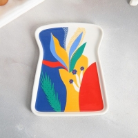 Чайная пара керамическая &laquo;Абстракция&raquo;, кружка 200 мл, блюдце 17.8х13.3 см, цвет белый