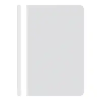 Папка-скоросшиватель Calligrata, А4, 120 мкм, белая, прозрачный верх