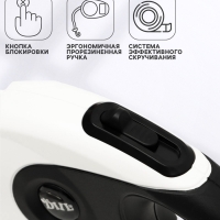 Рулетка DIIL, 5 м, до 40 кг, лента, прорезиненная ручка, белая с чёрным