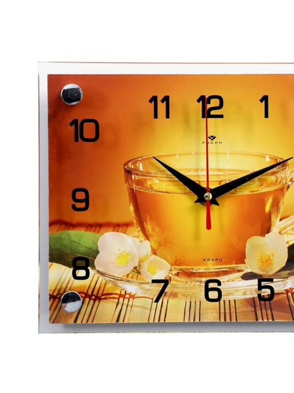 Часы настенные: Кухня, "Чай", бесшумные, 20 х 26 см