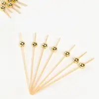 Шпажки деревянные "Жемчужина" , 12 см, набор 12 шт цвет золото