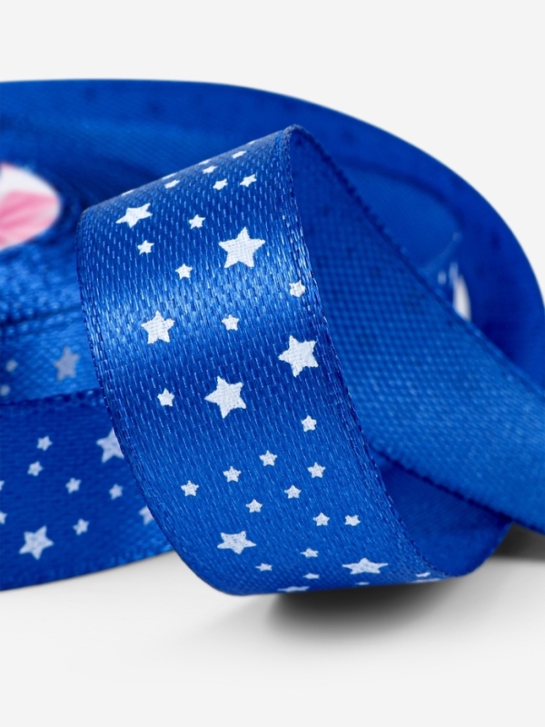 Лента атласная &laquo;Звёзды&raquo;, 15 мм, 23&plusmn;1 м, синяя №040