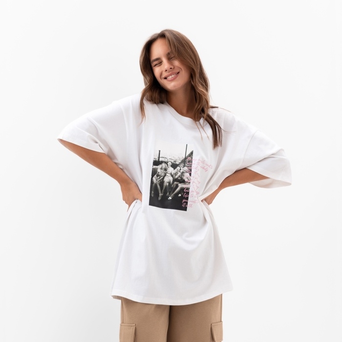 Футболка женская MIST Girl's rules, р.44, белый Футболка женская MIST Girl's rules, р.44, белый