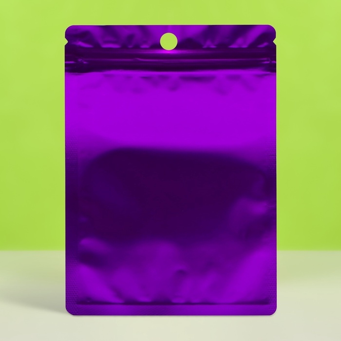 Пакет Зип-лок с окном, с еврослотом, фиолетовый, 10 х 14 см набор 20шт     10664563