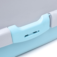 Туалет-домик для кошек закрытый с дверцей 43*32*33 см, бирюзово-серый