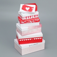 Набор коробок 9 в 1, упаковка подарочная, &laquo;Ты в моём сердце&raquo;, 12 х 7 х 4 - 28 х 18.5 х 11.5 см