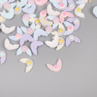 Декор для творчества акрил "Звезда с крыльями" набор 60 шт 0,7х1 см