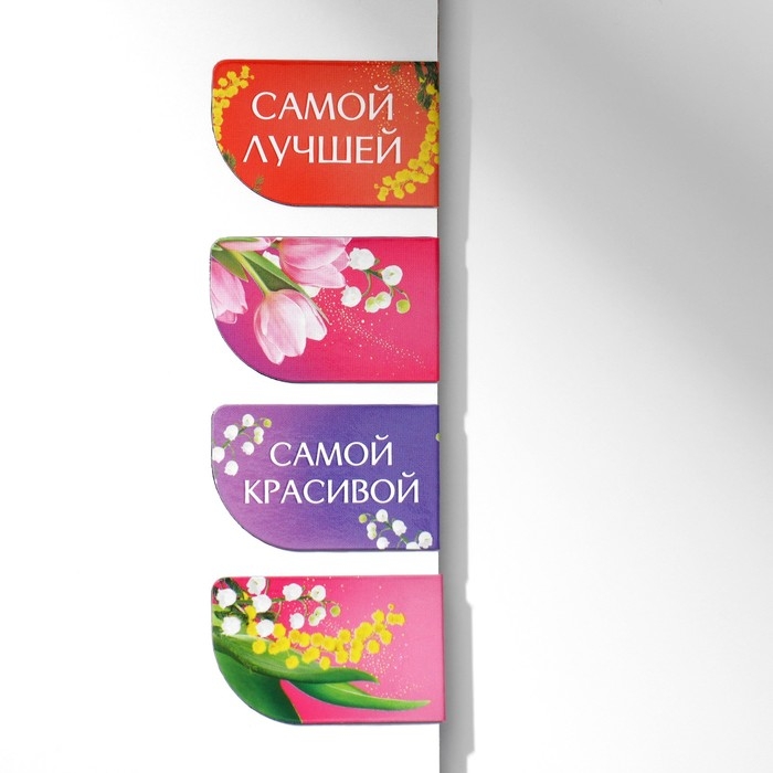 Набор в портфеле: ежедневник А5, магнитные закладки и ручка «С 8 марта! Мечтай и удивляй!» Набор в портфеле: ежедневник А5, магнитные закладки и ручка «С 8 марта! Мечтай и удивляй!»