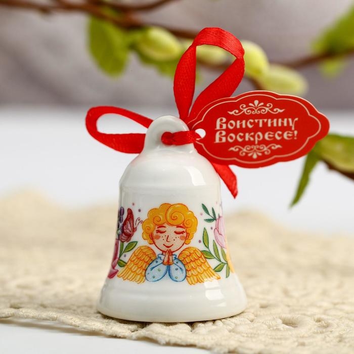 Колокольчик пасхальный &laquo;Ангел акварель&raquo; на пасху, 4 х 5 см.