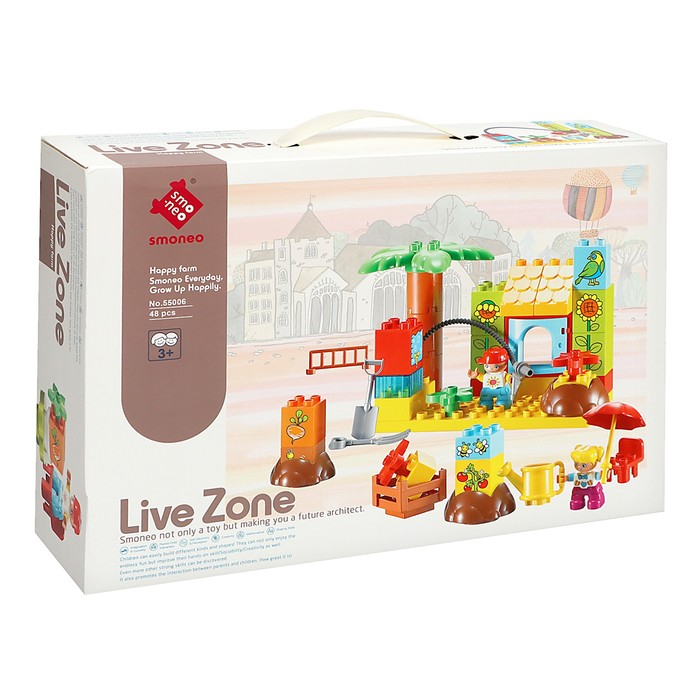 Конструктор &laquo;Забавная ферма&raquo;, 48 деталей
