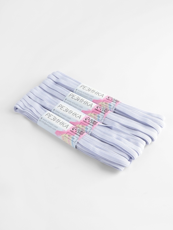 Резинки бельевые, 6 мм, 5,5 &plusmn; 0,5 м, 4 шт, цвет белый