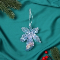 Украшение ёлочное "Волшебный листок " 11,5х8 см, фиолетовый перелив