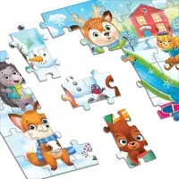 Пазл детский &laquo;Новогодние игры&raquo;, 54 элемента