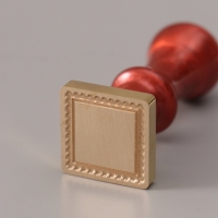 Печать для сургуча с пластиковой ручкой "Рамка в виде марки" 6,3х2,5х2,5 см