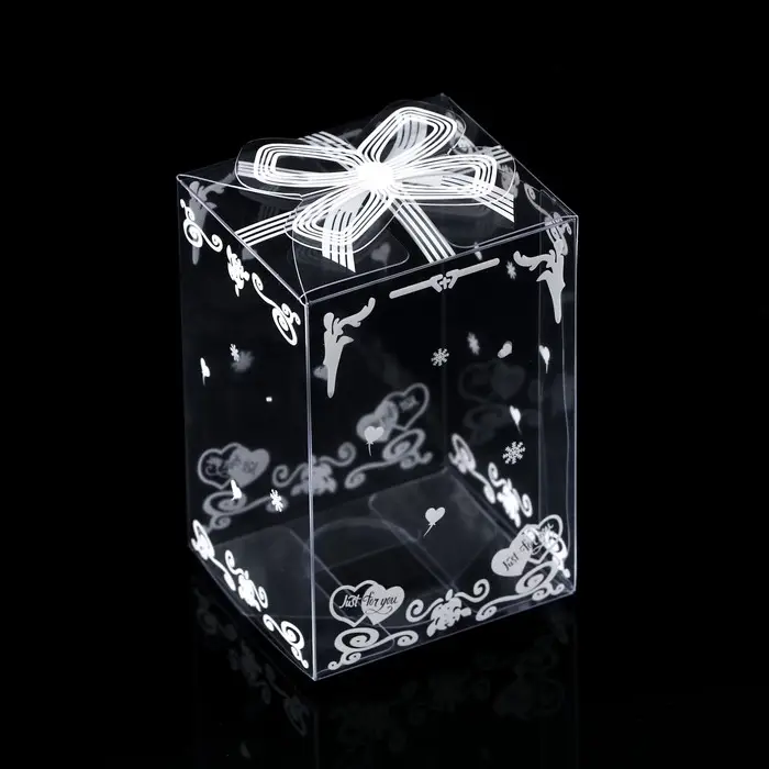 Складная прозрачная коробка из PVC, для упаковки подарков, 4.5&times;5&times;7.5 см
