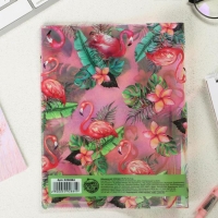 Обложка для тетрадей и школьного дневника &laquo;Фламинго&raquo;, 34,7 х 21,1 см.