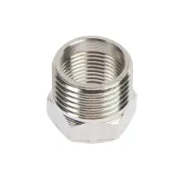 Футорка ZEIN, 3/8" х 1/2", внутренняя/наружная резьба, нержавеющая сталь, фасовка 100 шт.